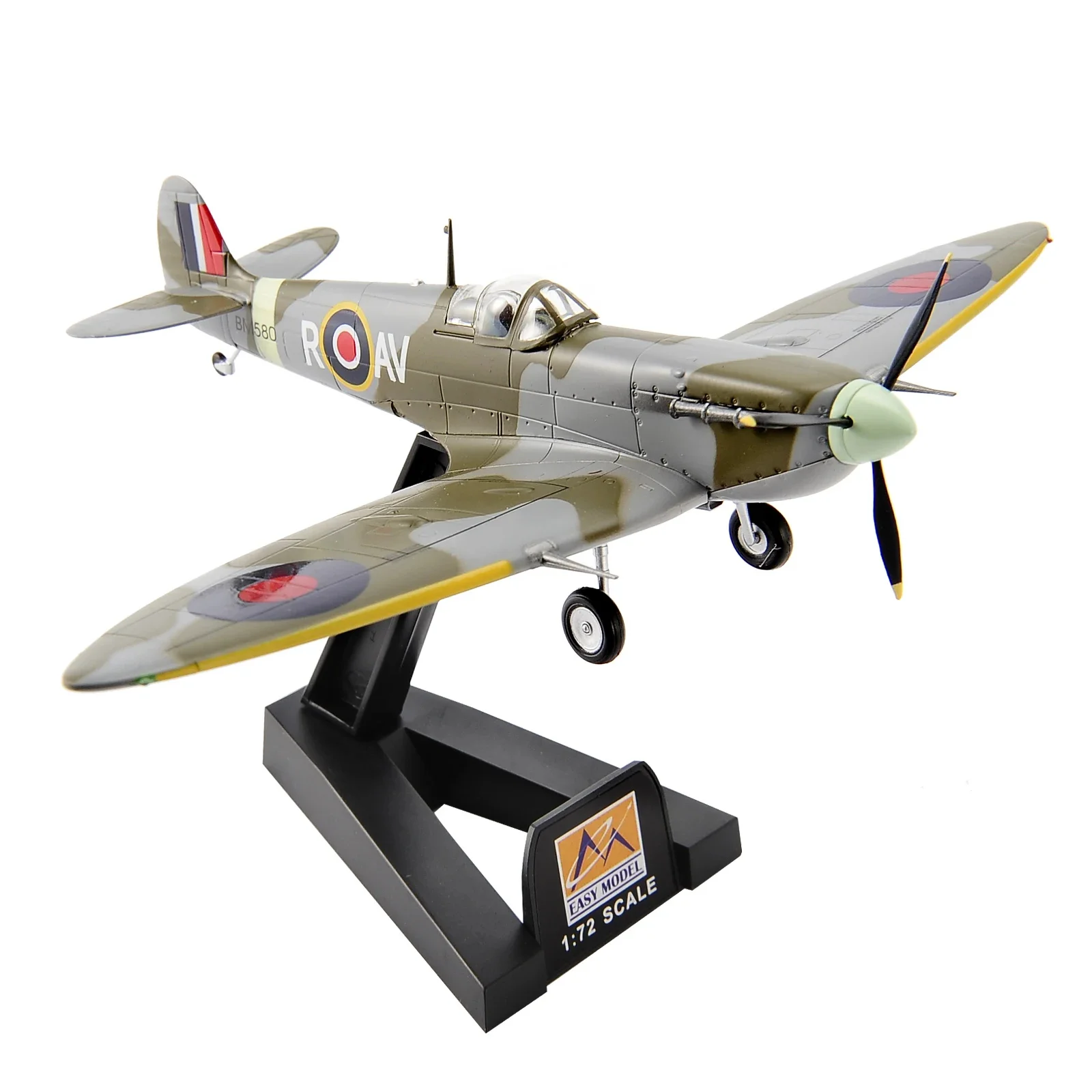 1/72 Scale Spitfire Fighter Model World War Ⅱ Plane Military US Air Force 1943 Collectible Model Display Creative Scence Props