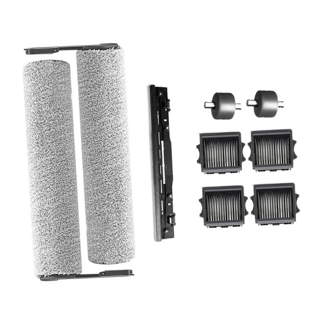 2pcs Main Brush Filter Kit With Rollers Wheels Cover For Tineco One S9 Artist Pro Steam Vacuum Cleaner Replacement Parts