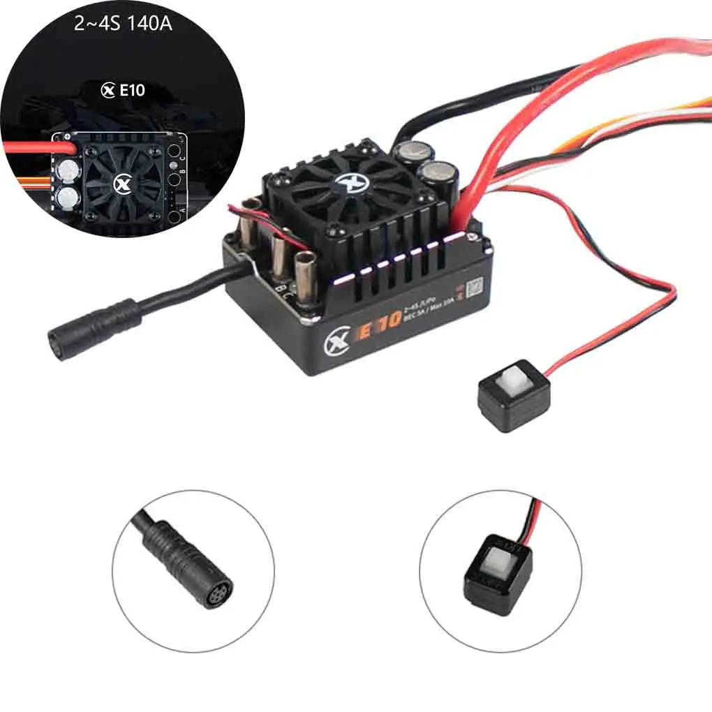 

XC E10 140A Lipo Sensored 2-4S Brushless ESC Waterproof ESC for 1/10 RC Model Car Buggy Truck Parts