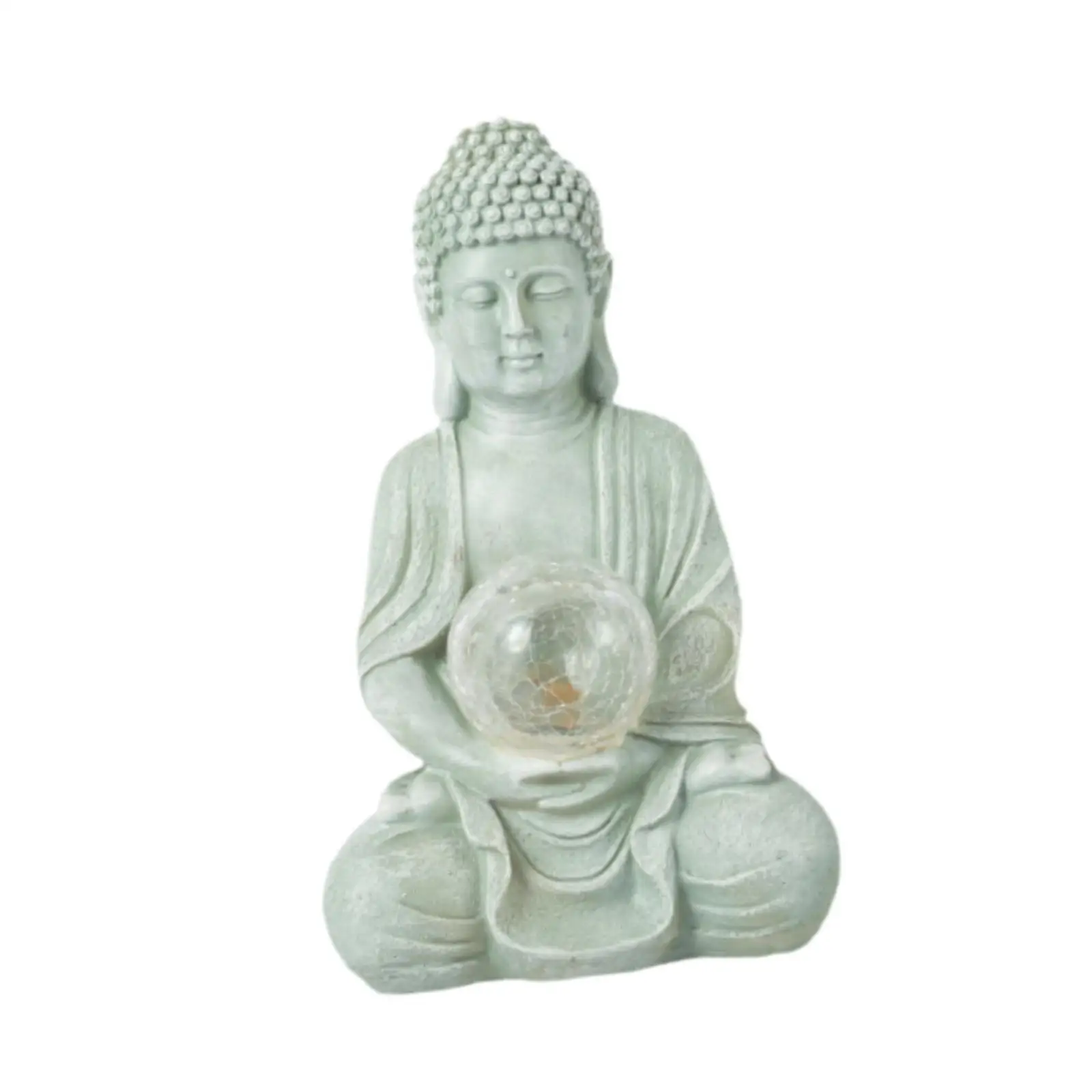 

Buddha Figurine Decorative Sculpture Housewarming Gift Solar Outdoor Garden Statue Light for Balcony Porch Pathway Patio Outside