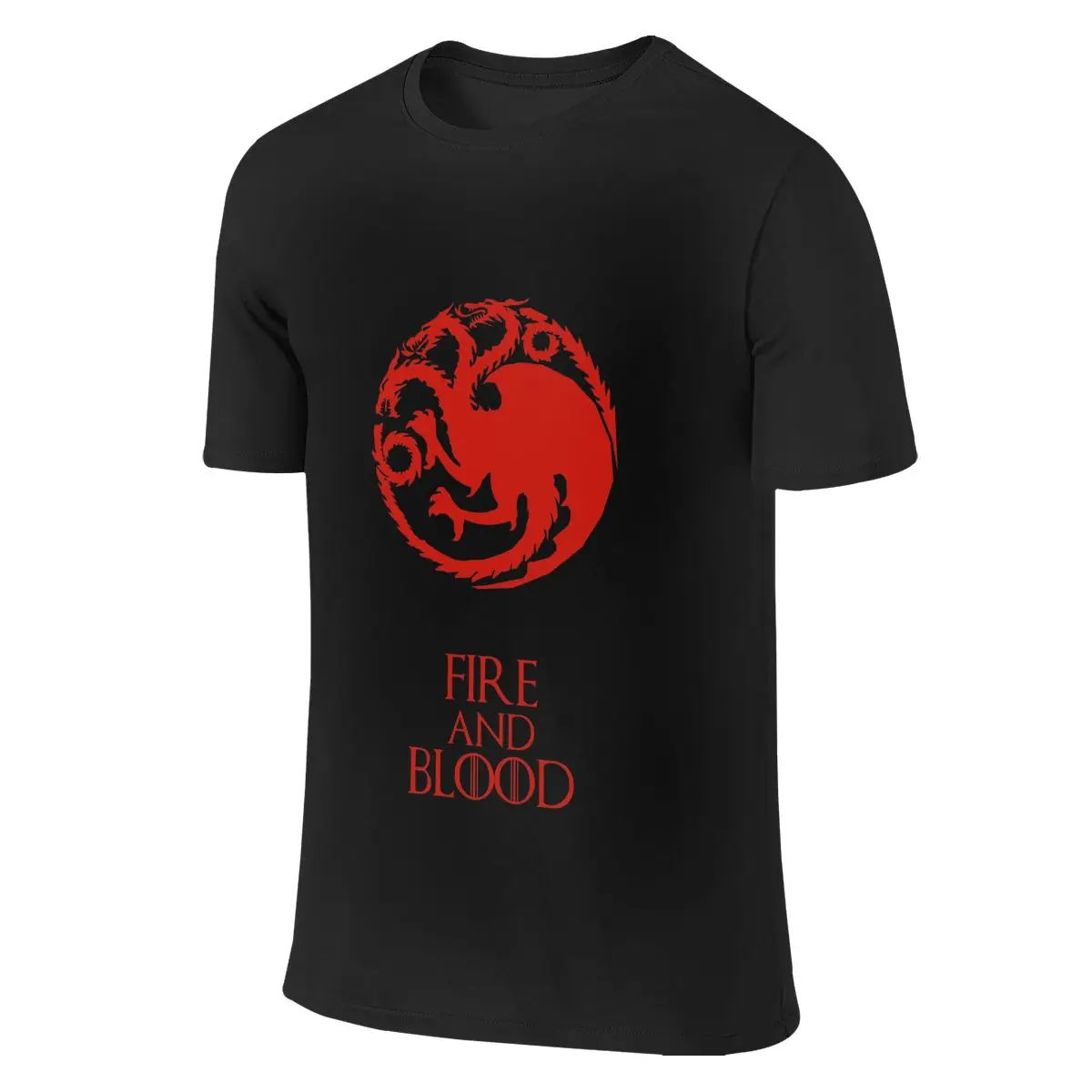 Fashion Fans House Targaryen T-Shirt Cotton Top Solid T Shirts Tops Tshirts