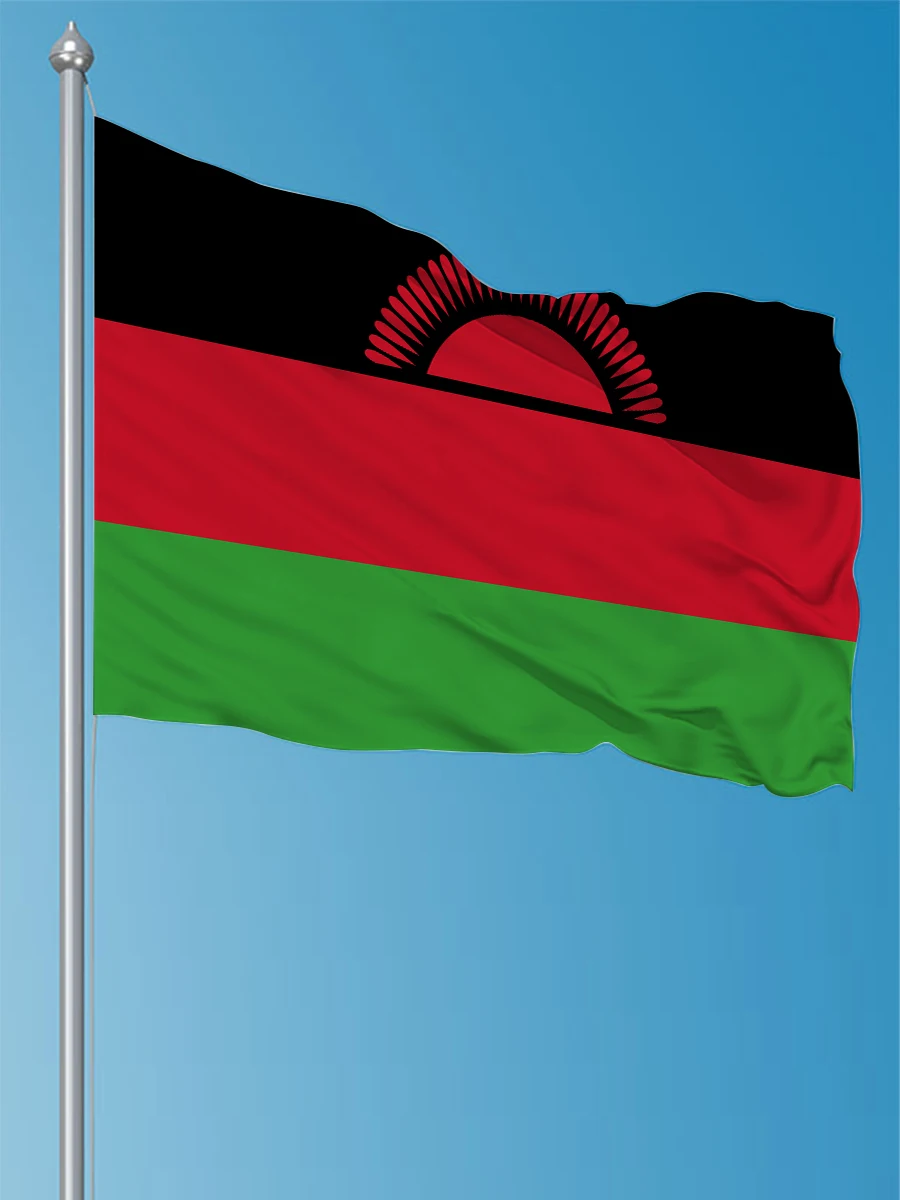 60x90cm 90x150cm Malawi Flag Hanging High Quality Polyester Malawi Banner For Decoration