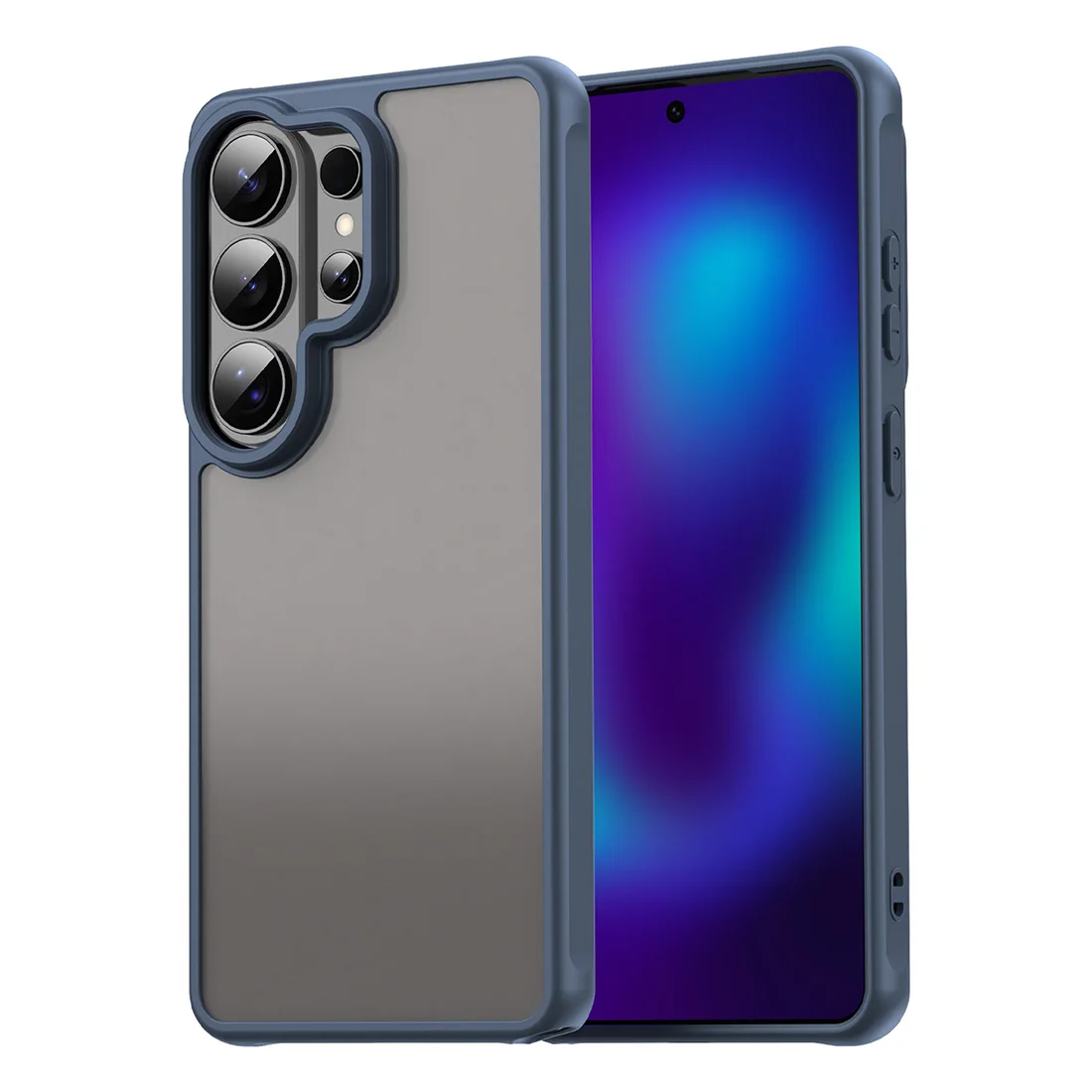 

Прозрачный матовый противоударный чехол из ПК+ТПУ для Samsung S26/S26 Plus/S26 Ultra - тонкий, с защитой от отпечатков пальцев