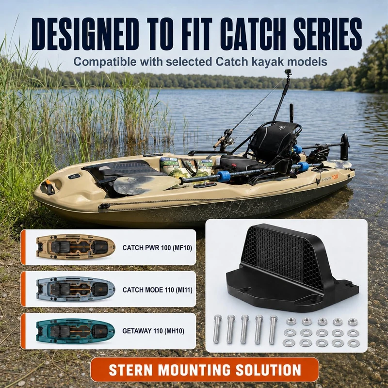 Compatible with CATCH PWR 100 MF10, CATCH MODE 110 MI11 and GETAWAY 110 MH10 ,Trolling Motor Mount fit for Pelican Catch Kayak