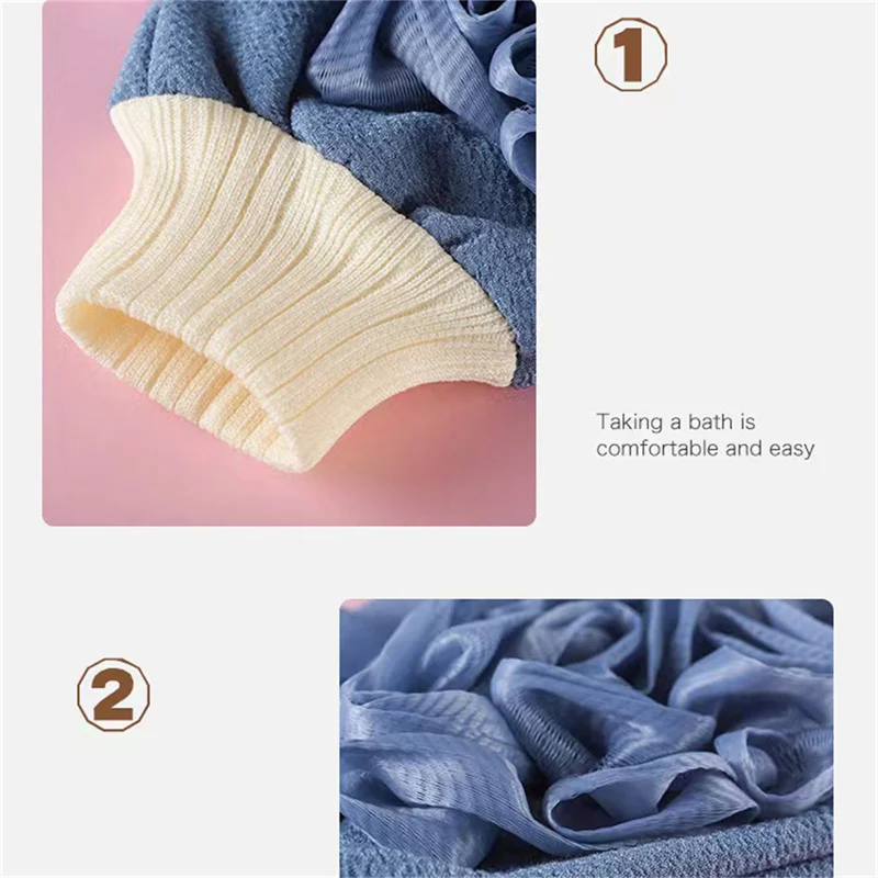 Two in one pull back towel, strong rub back, no need for people, shower towel, shower strip, shower flower