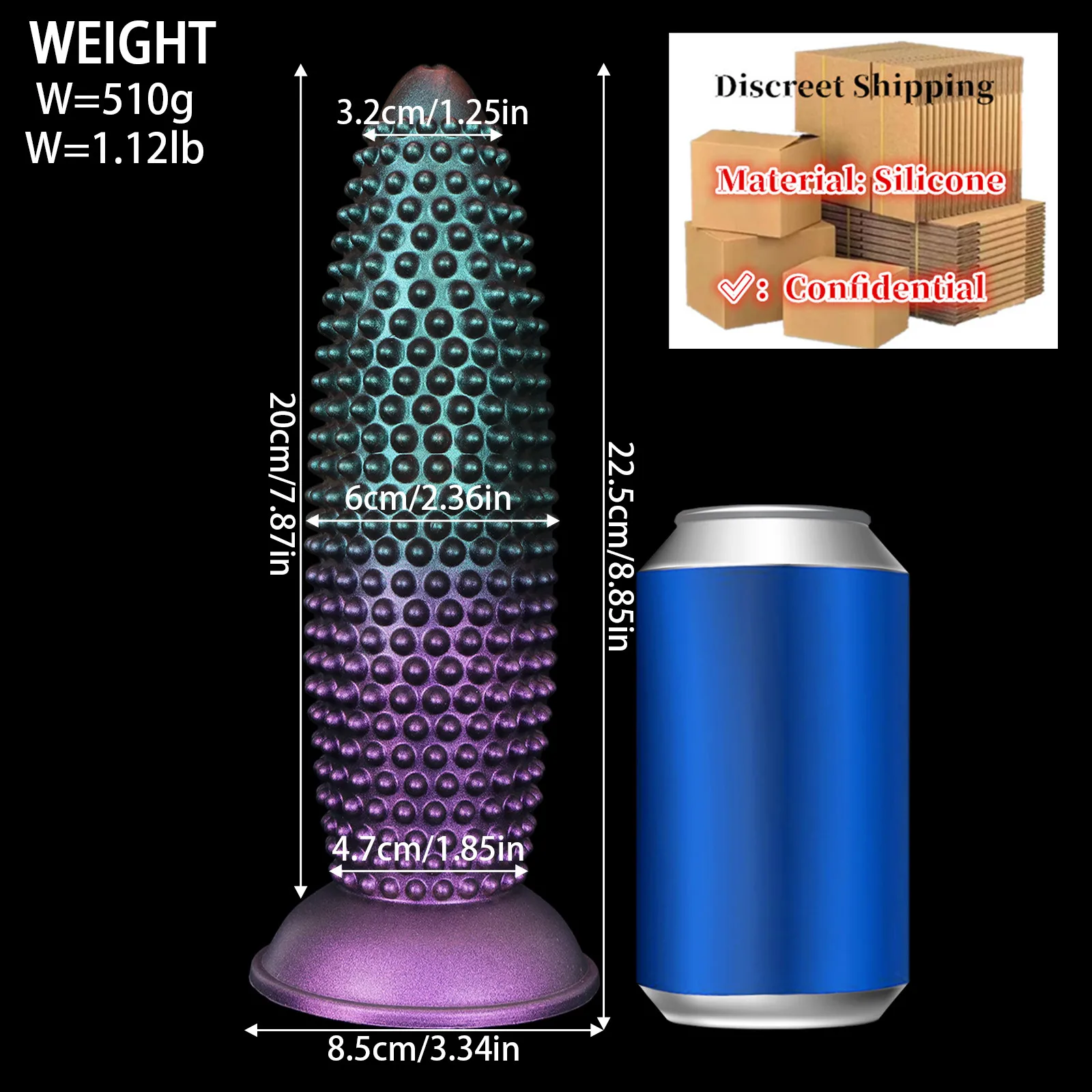 NEW Huge AnalPlug Particle Stimulation Butt PLug Suction Cup Anal Dilator Balls Big Dildo Anal Plug G-spot Sex Toy Women Men Gay - view 6