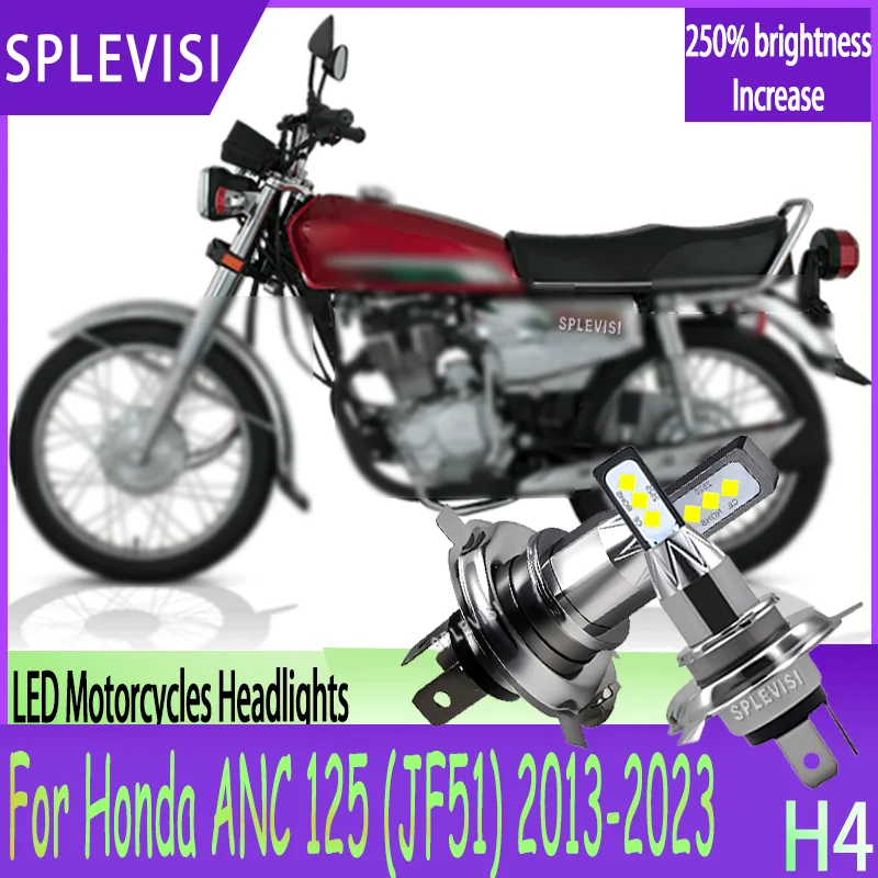 

H4 LED Bulb for Bike, 250% Brighter Install in Minutes Upgraded For Honda ANC 125 (JF51) 2013 2014 2015 2016 2017 2018 2019-2023