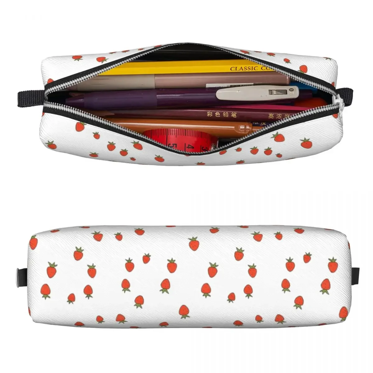 Cute Strawberry Field Pencil Case  Pouch Pen for Girl Boy Big Capacity  Bags School Supplies Gift Stationery