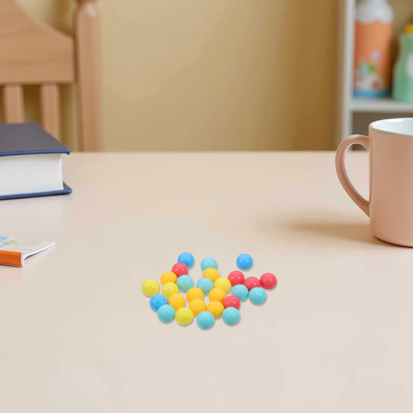 

100Pcs Colored Plastic Balls Small Counting Beads Probability Learning Educational Sorting Math Classroom Teaching Tool