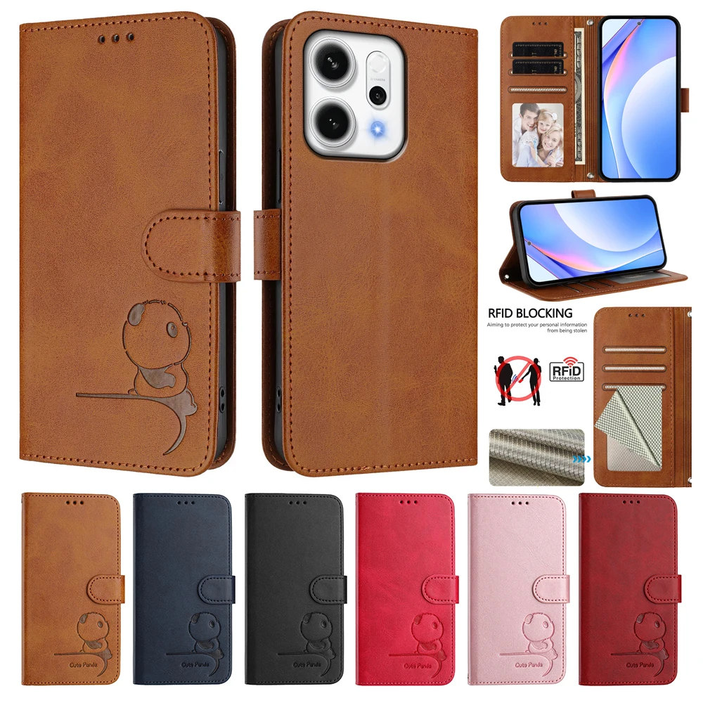 Чехол-кошелек с милой пандой для vivo V50 Lite V50E V40 Pro Y03 Y04 Y18 Y19S Y28 Y28S Y29 Y29S Y30 Y38 Y39 Y100 Y200 Y300, чехол для телефона