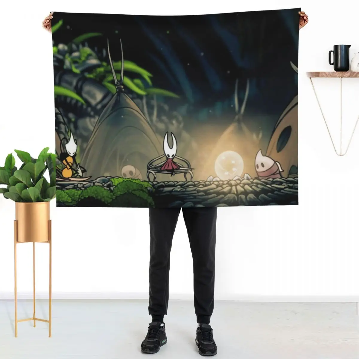 Hollow Knight Bench Rest Throw Blanket Cozy Home Blanket Gift for Christmas Holiday