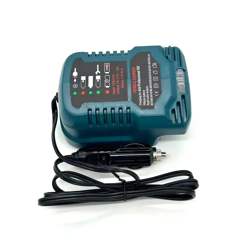 Li-Ionen-Akku Mini-Kompakt-Autoladegerät für Bosch 18V Lithium-Ionen zum Aufladen Statu Tragbares Autoladegerät Zigarettenanzünder-Stecker