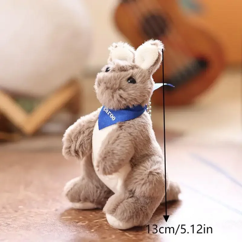 Simpatico cartone animato canguro portachiavi in peluche bambola di peluche portachiavi bella borsa ciondolo zaino appeso decorazione regali