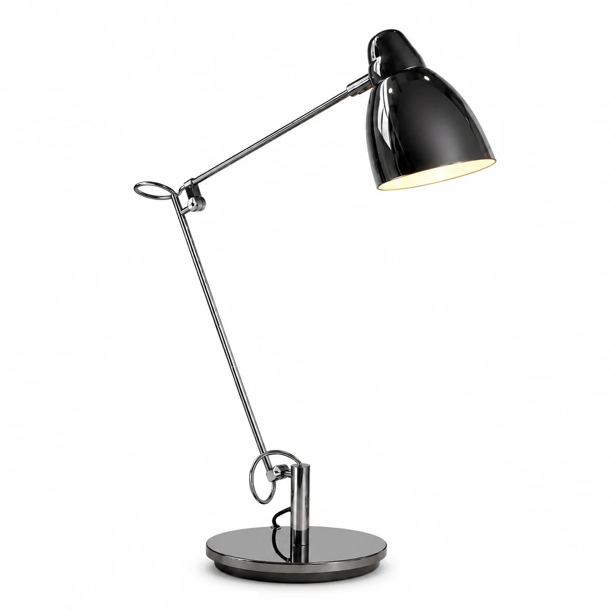 Extended Reach Swing Arm Desk Lamp, Adjustable Metal Task Light for Home Office Studio Reading