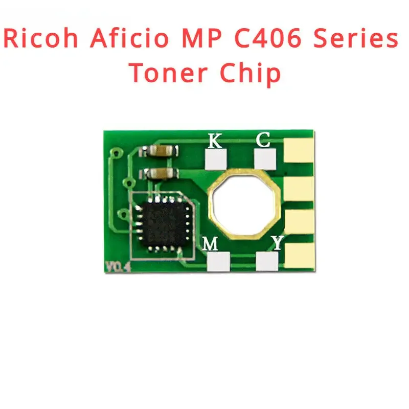 4 x Toner Chip for Ricoh MP C306, C307, C406, MP C406, MP C407 (BCMY) Refill