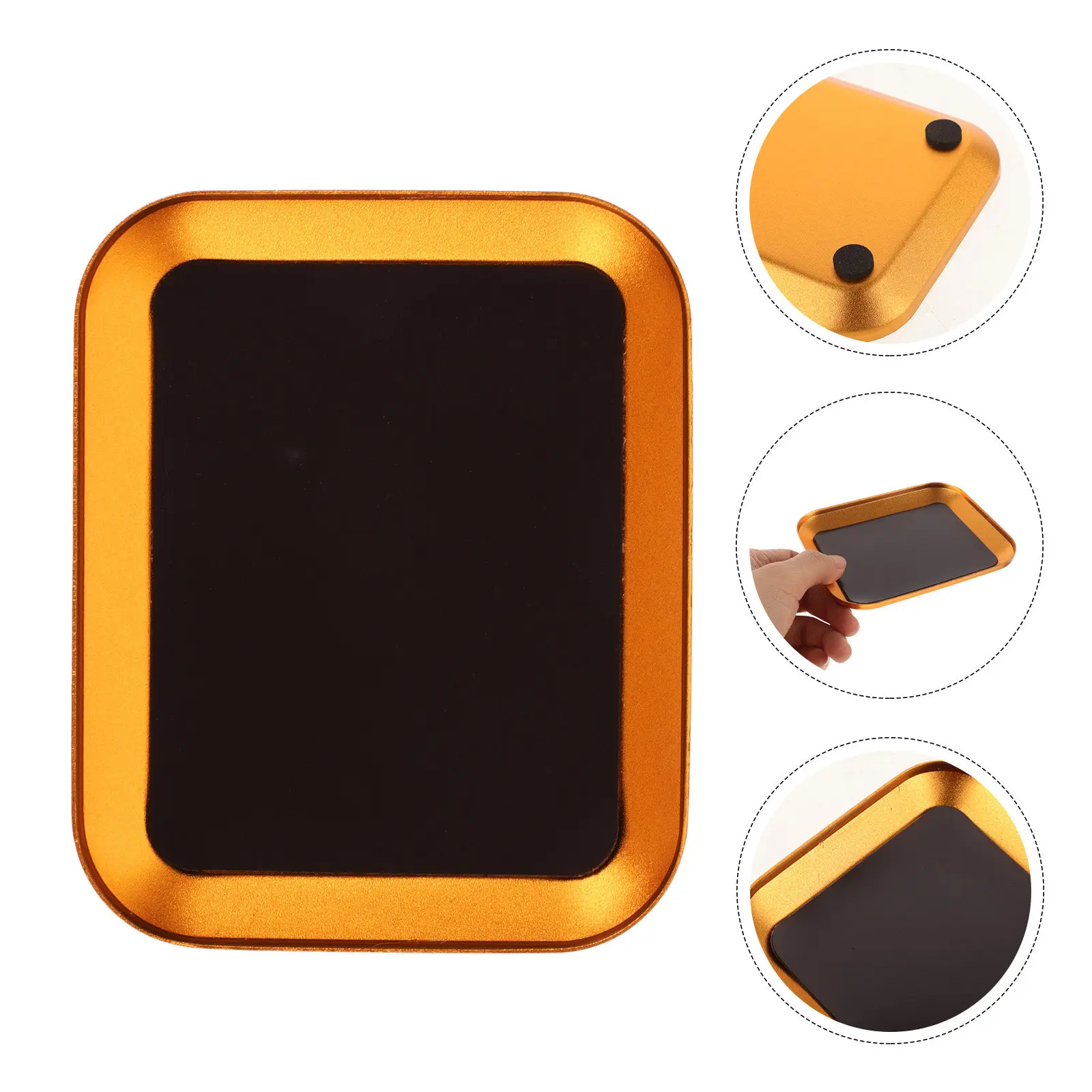 Rc Screw Tray Aluminum Alloy Sturdy Metal Parts Storage Tray Nut Gasket Holder Plate for Rc Repair Tool Screws Holder Plate
