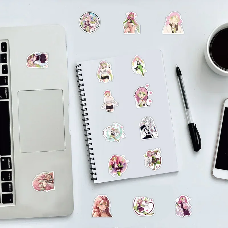 10/25/50Pcs Kimetsu No Yaiba Kanroji Mitsuri Anime Stickers Cartoon Graffiti Waterproof Sticker