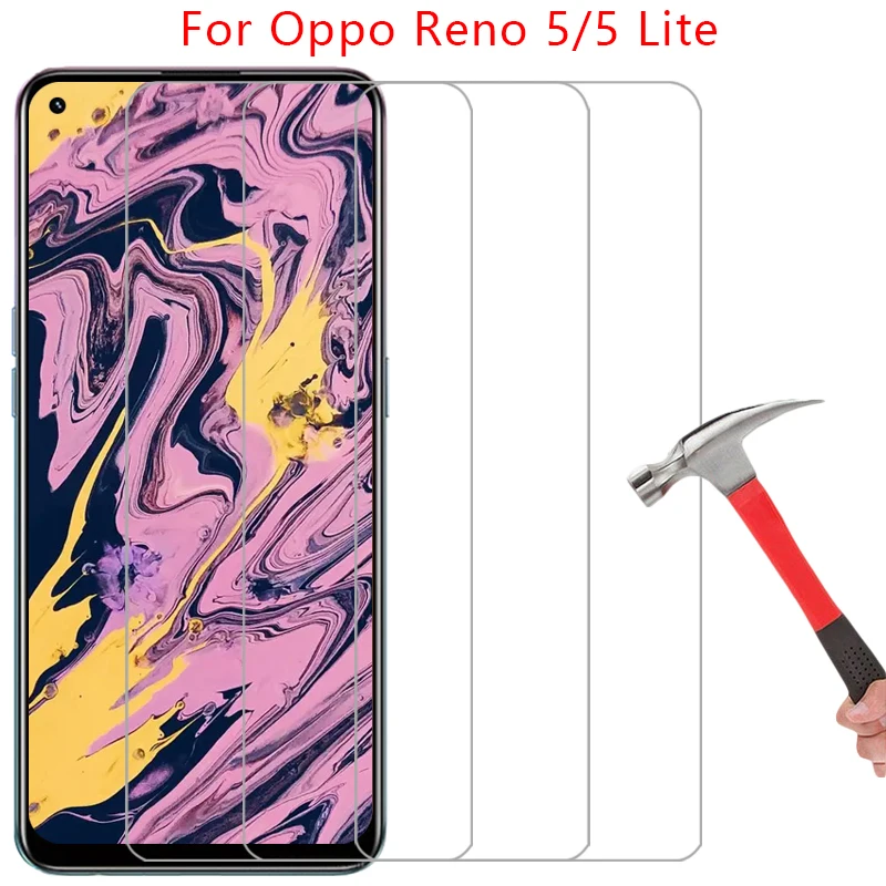 protective tempered glass for oppo reno 5 lite screen protector on reno5 5lite light lit film opp opo opporeno opporeno5 4g 5g