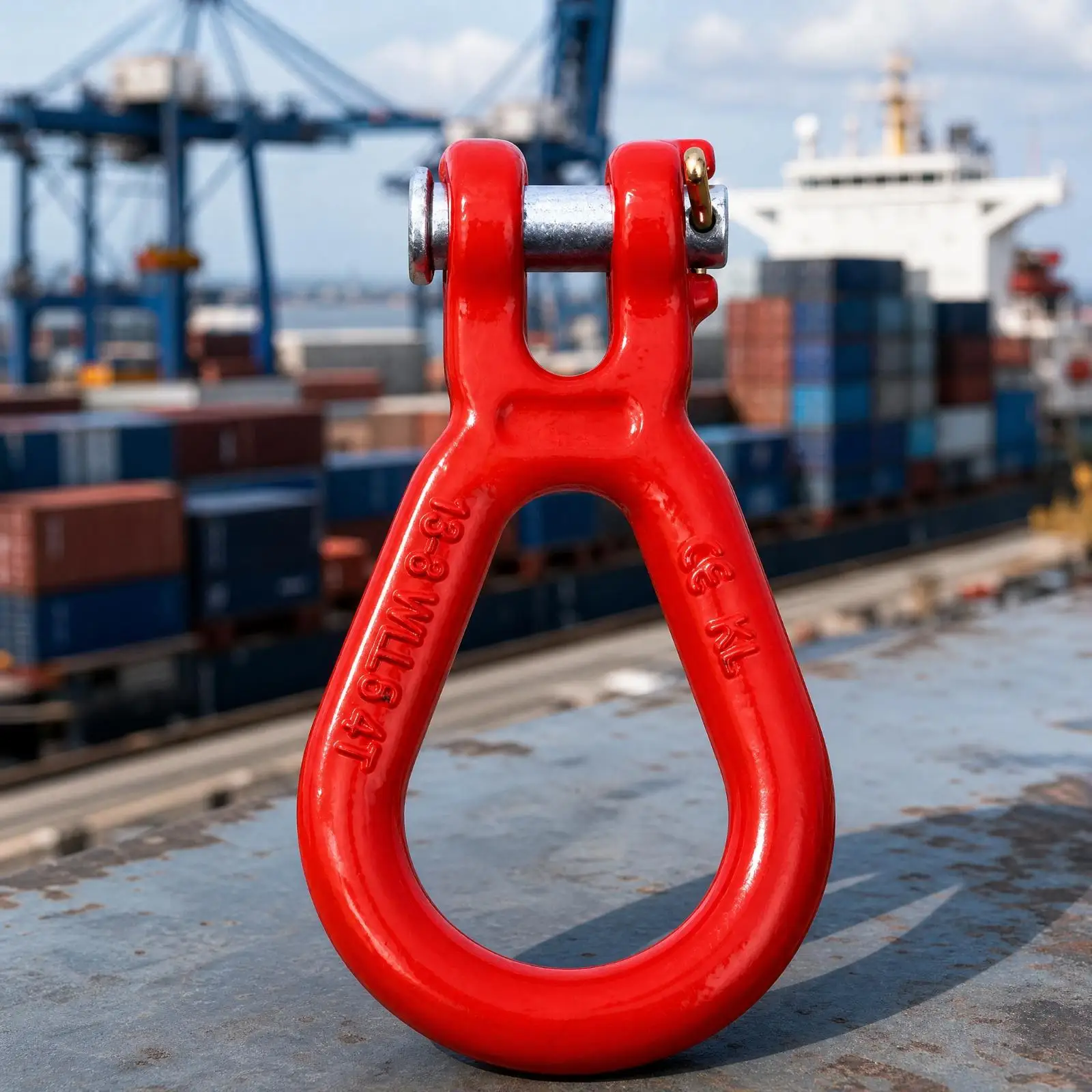Solid Pear Shape Lifting Ring with Clevis Opening for Secure Chain Attachment in Building Projects