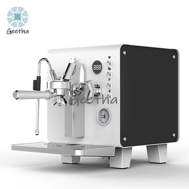 Machine à café expresso commerciale à double manomètre en acier inoxydable, vente originale