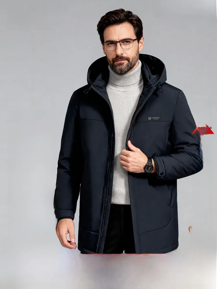 

Легкая утепленная куртка мужская повседневная теплая с отстегивающимся капюшоном из нейлоновой ткани для активного отдыха, весна 2026, новинка