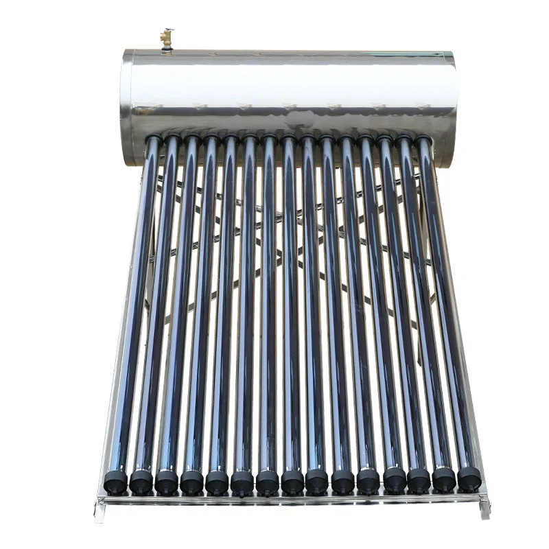 

24 Evacuated Tube Solar Heating System App-Controlled Class Energy Efficiency Stainless Steel Hot Water Heater Direct-Plug for