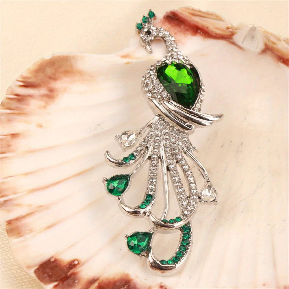 Baroque Luxury Peacock Phoenix Animal Design Men's Women's Brooch Pins，Jewelry AccessoriesWeddingHolidayPartyCoupleSurprise Gift view 5