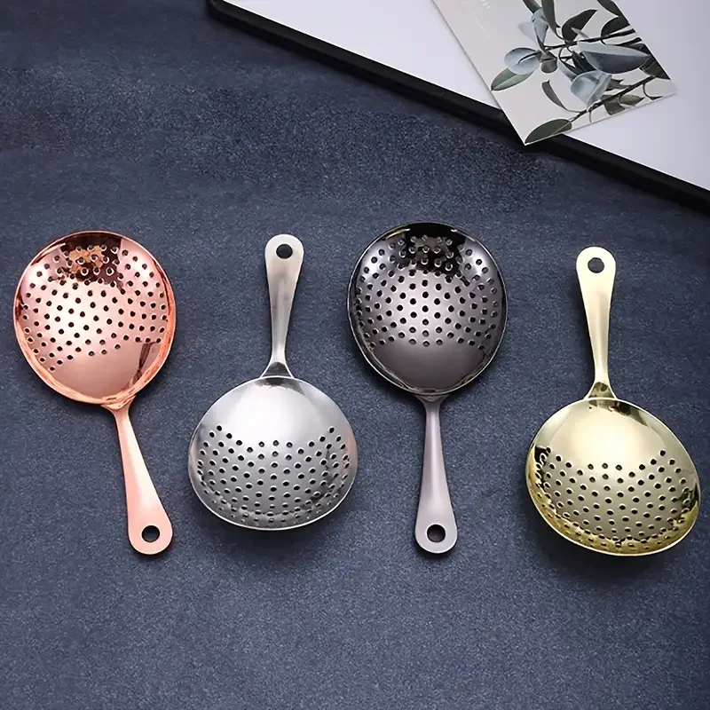 

304 Stainless Steel Cocktail Strainer, Bartender Cocktail Shaker, Wine Ice Strainer, Mixed Barware With Convenient Hanging Hole