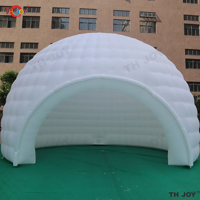 Tenda da golf semi gonfiabile in materiale Oxford per esterni con luci a LED Tenda gonfiabile bianca per cupola igloo