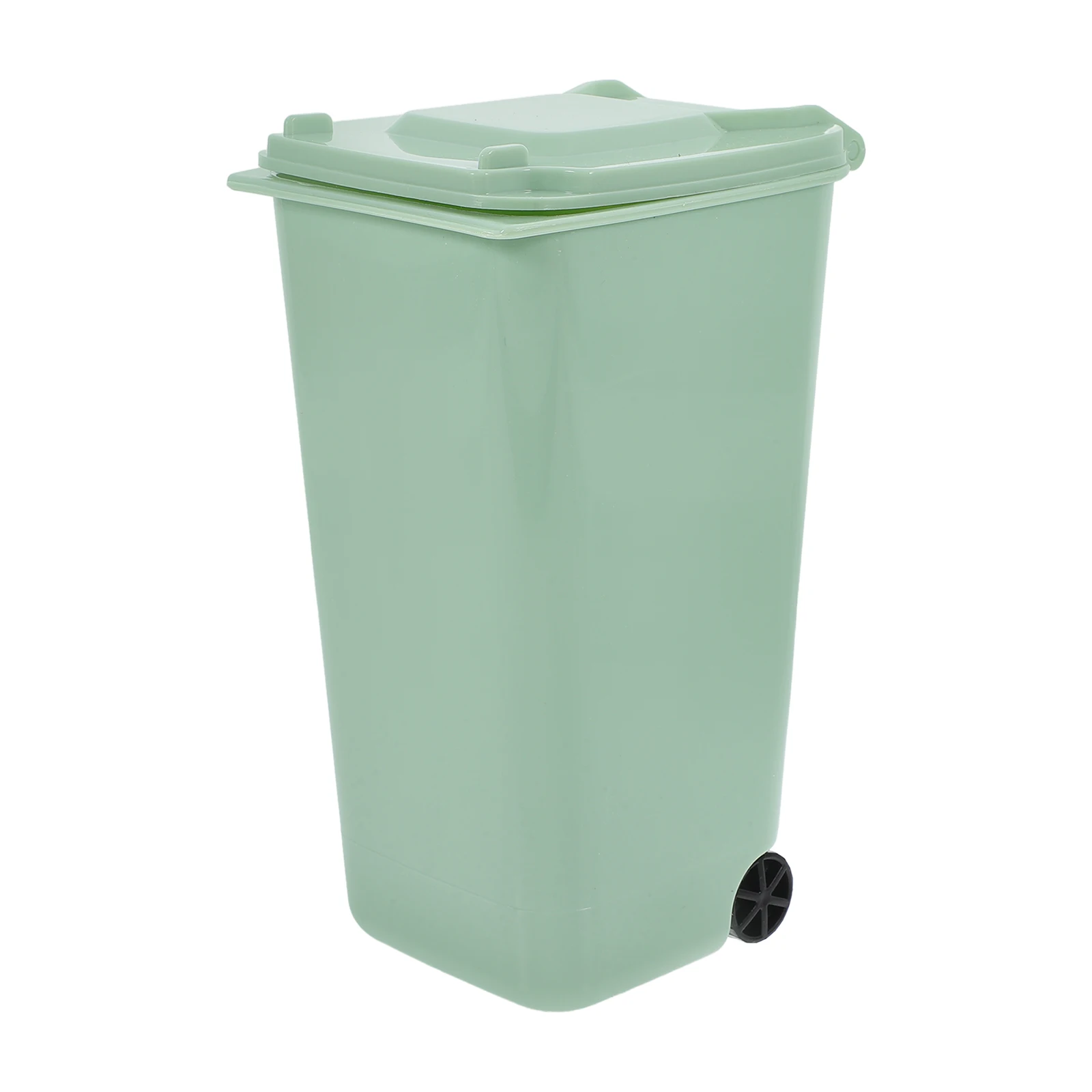 Pen Holder with Cover Mini Desk Trash Can Countertop Garbage Table Desktop Little Pp