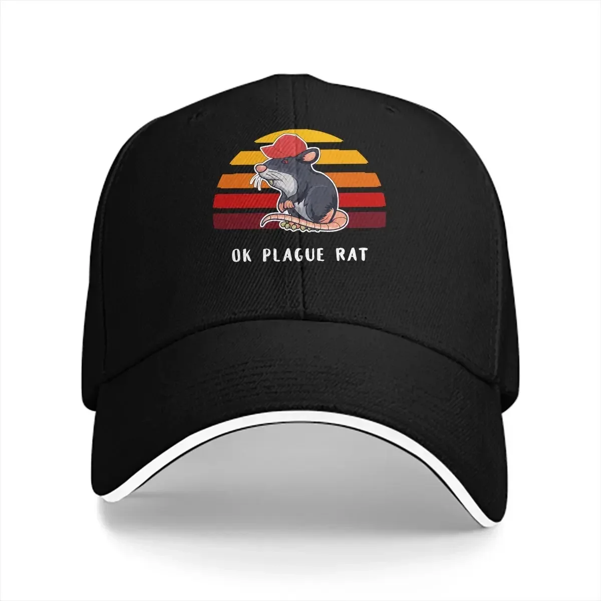 2026 Summer Cap Sun Visor OK Plague Rat Red Hat Gradient Hip Hop Caps Meme Cowboy Hat Peaked Hats