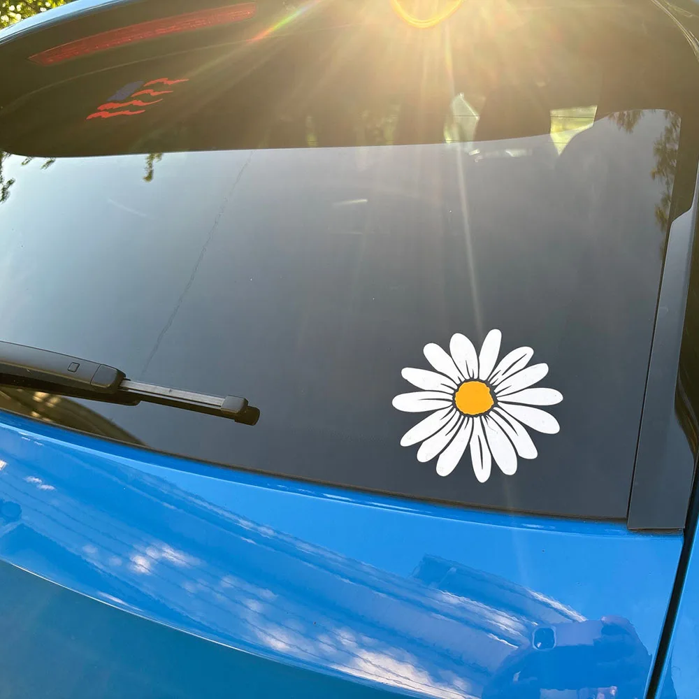 Simple Daisy Car Vinyl Decal  Wildflower Nature Car Windows Styling Stickers Vinyl Accessories Decoration