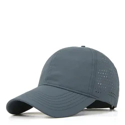 Men Women Baseball Cap 56-62cm Large Size Summer Breathable Mesh Trucker Hat Snapback Cap Quick Dry Visor Outdoor Sports Sun Hat