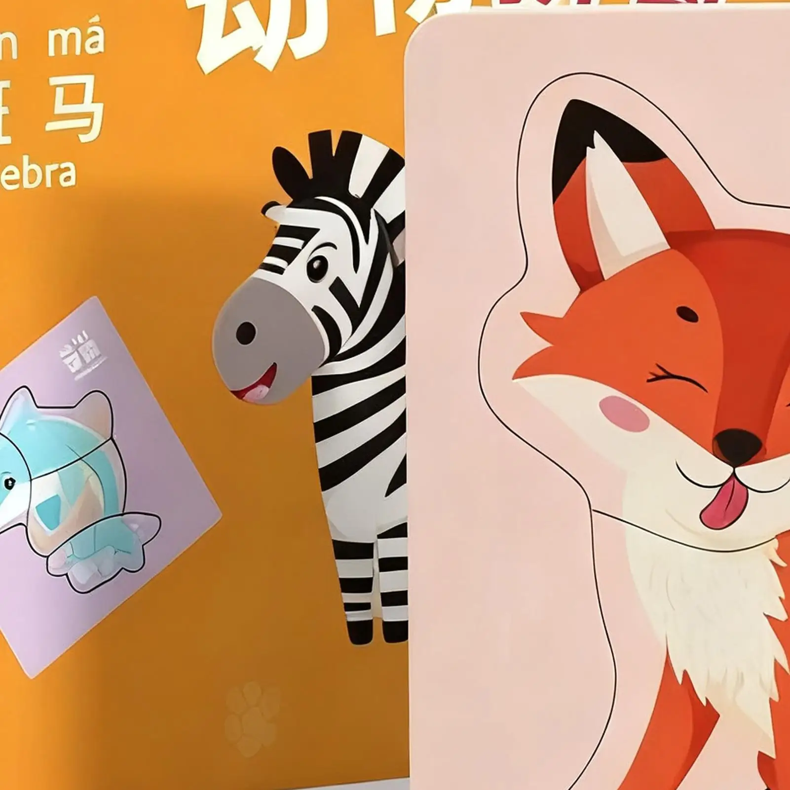 Kids Jigsaw Matching Puzzle Game Baby Early Learning Cognition Animal Fruit Traffic Educational Toys for Children Gifts