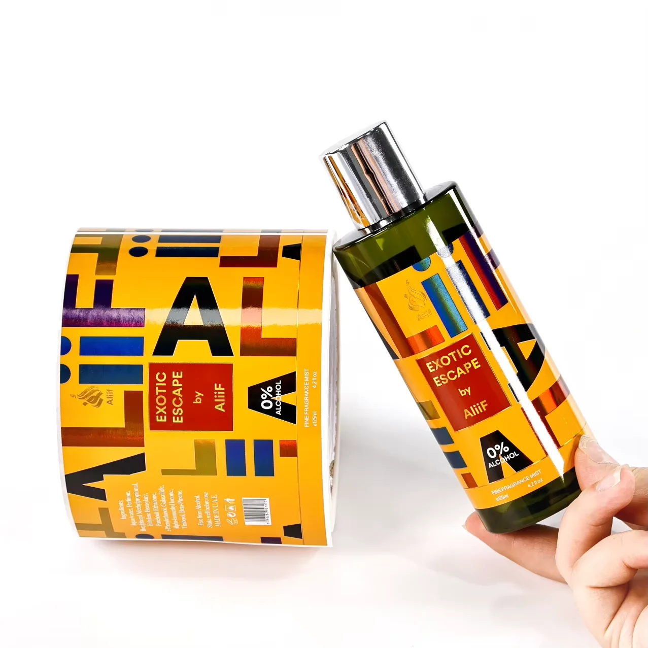 Custom Labels｜Perfume Bottle Stickers｜Glossy Finish｜Premium Cosmetic Packaging Labels