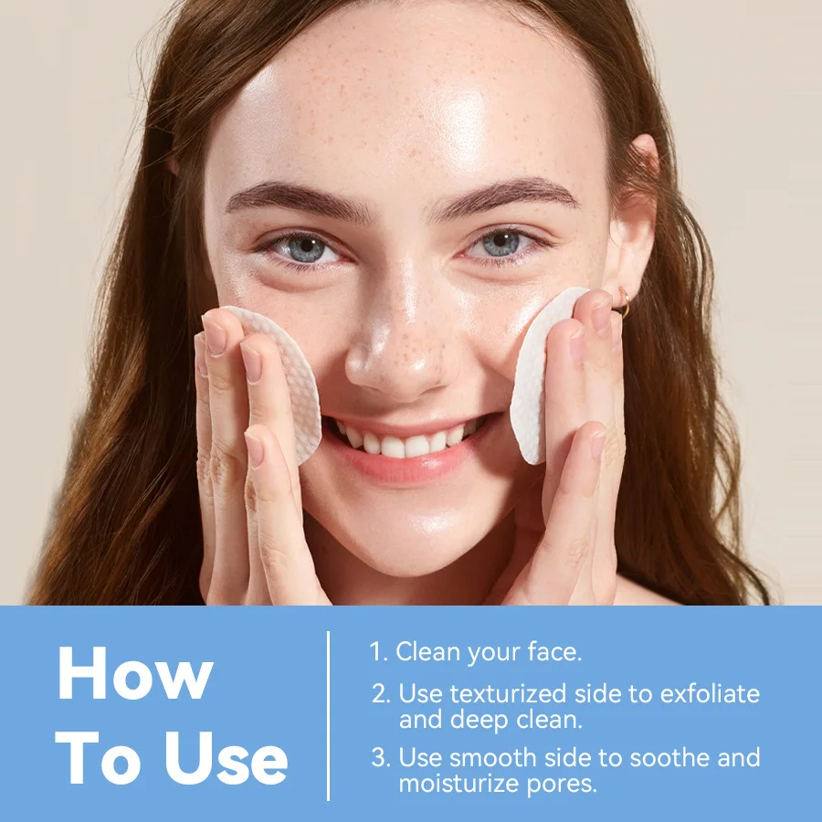 Hyaluronic Acid Cleansing Towel Makeup Remover Cleaning Cotton Gasket Facial Exfoliation Hydrating Moisturizing Brightening