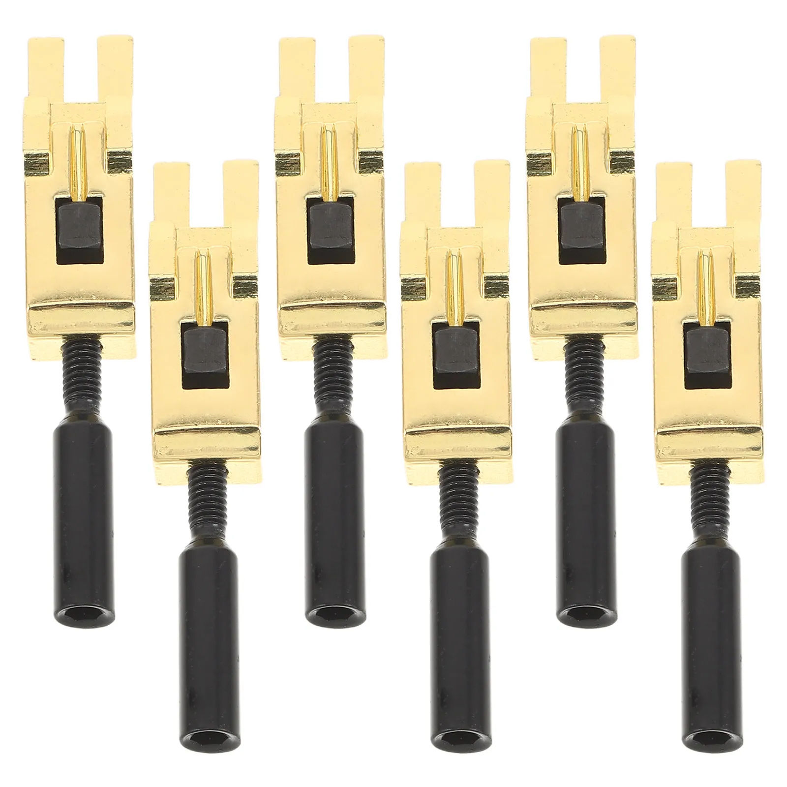 6Pcs Double Locking Guitar Tremolo Bridge Gold Saddles Replacement Stable Tuning Electric Guitar Bridge System