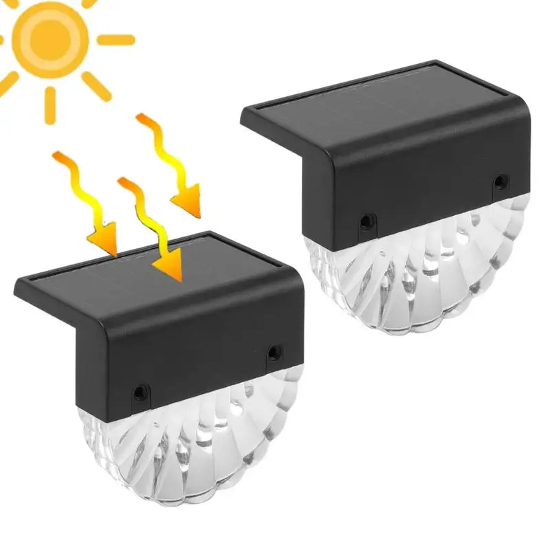 

Солнечные фонари для забора, уличные 2 шт., водонепроницаемые светодиодные фонари для забора, декор для заднего двора, 2 режима освещения, лампы для дорожек, декоративный корпус