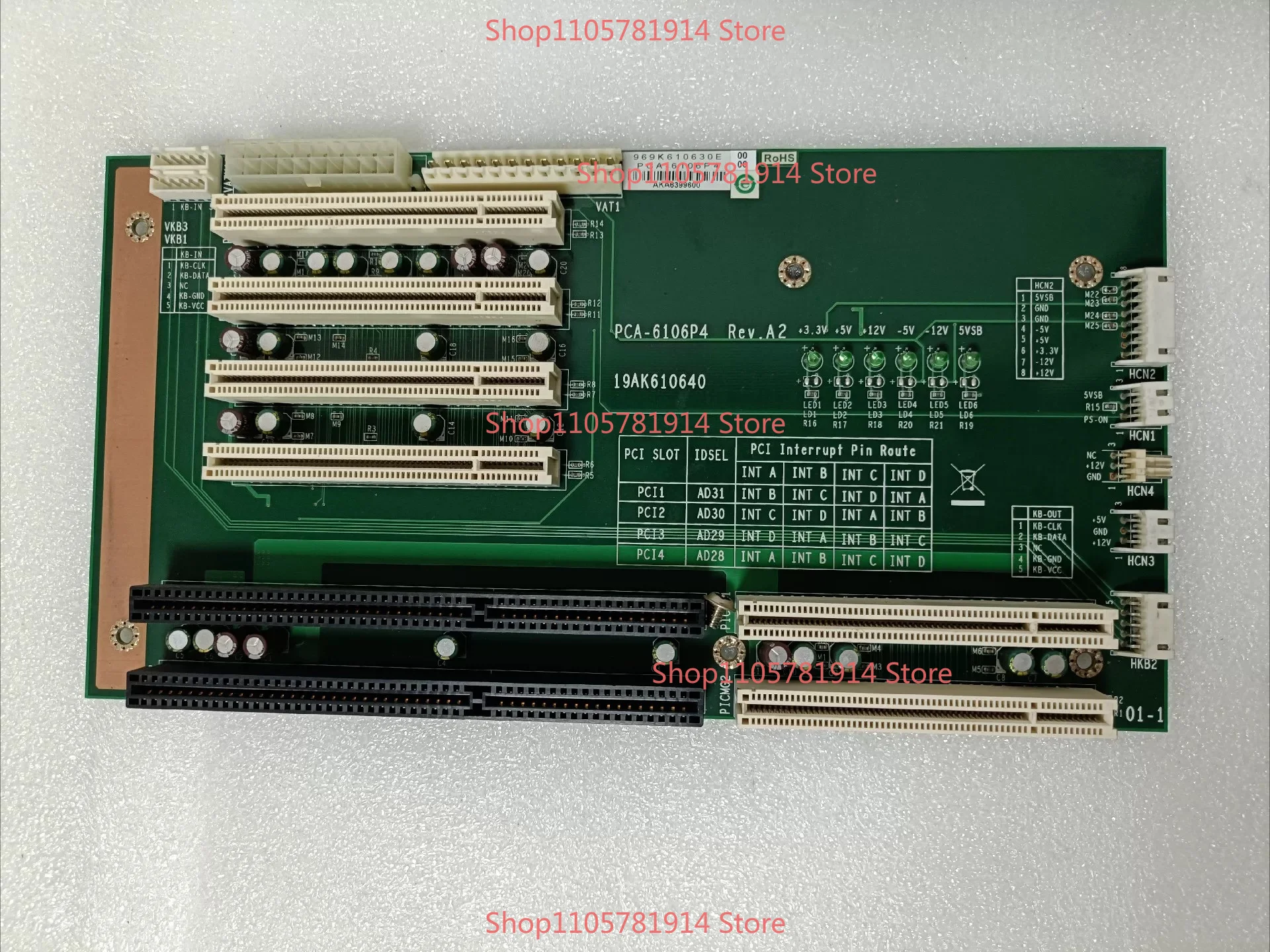 For Advantech PCA 6106P4 Rev. A2 Industrial Control Baseplate PICMG Industrial Backplane 6 Slot Baseplate