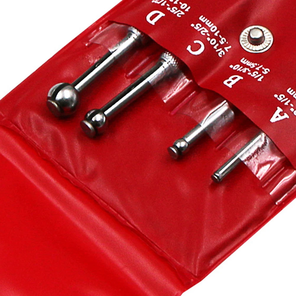 

4 pcs Telescoping Bore Gauge Set Full Ball Hole Precision Gages Hardened Spherical Measuring 3-14Mm Deep Shallow Slot Inspection