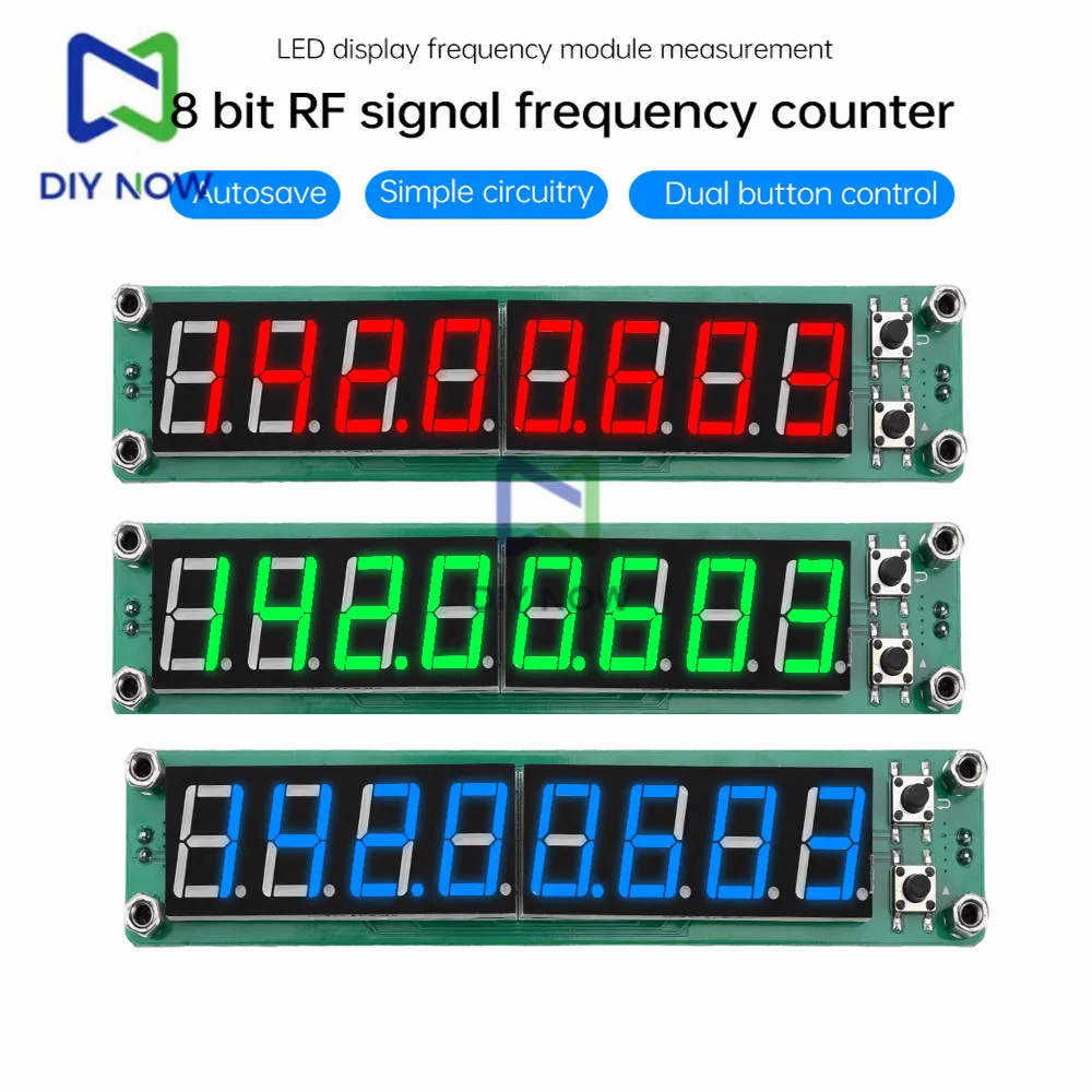 8-bit RF Signal Frequency Counter LED Display Module Measurement 0.1 MHz-1200 MHz to 20 MHz-1.2 GHz Frequency Display Component