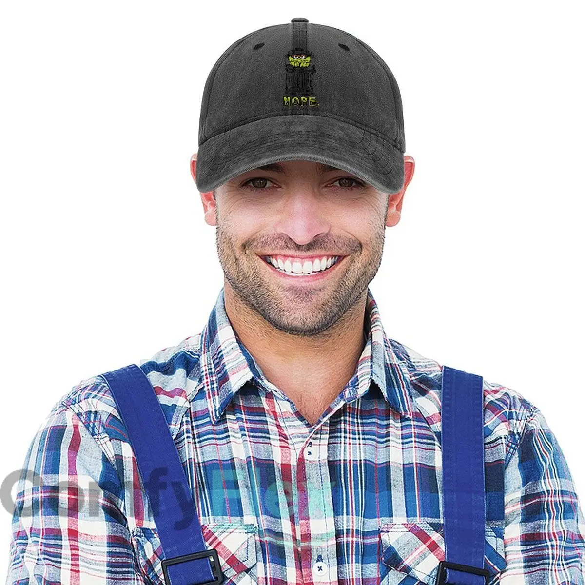 Oscar the Grouch “Nope” Washed Baseball Cap