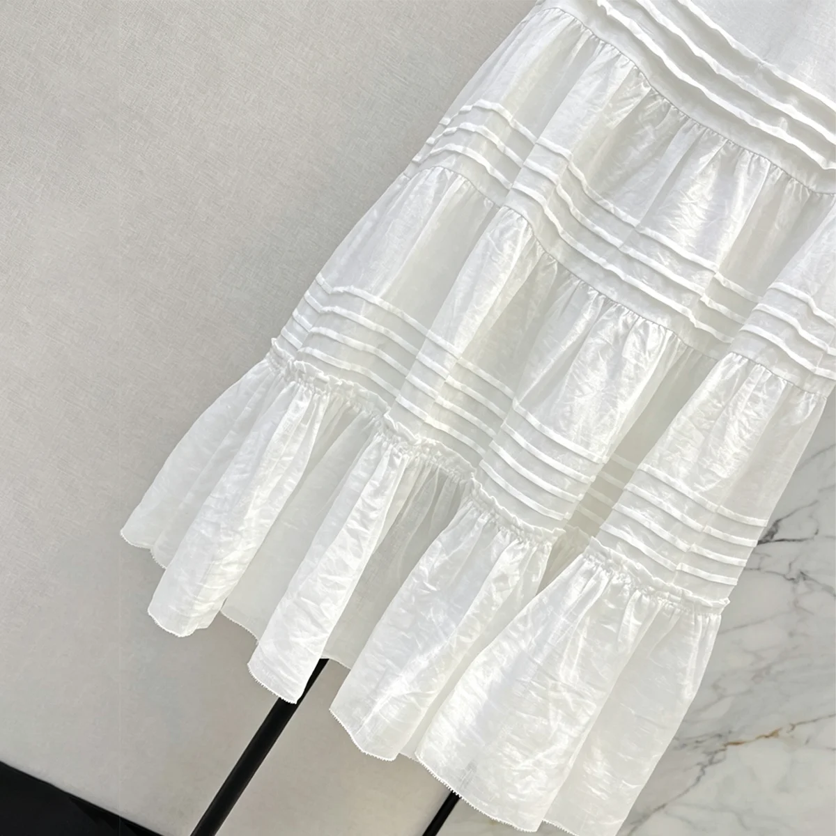 2026 High Quality New Women's Clothing White Half length Long Skirt with Rural Style--hb711