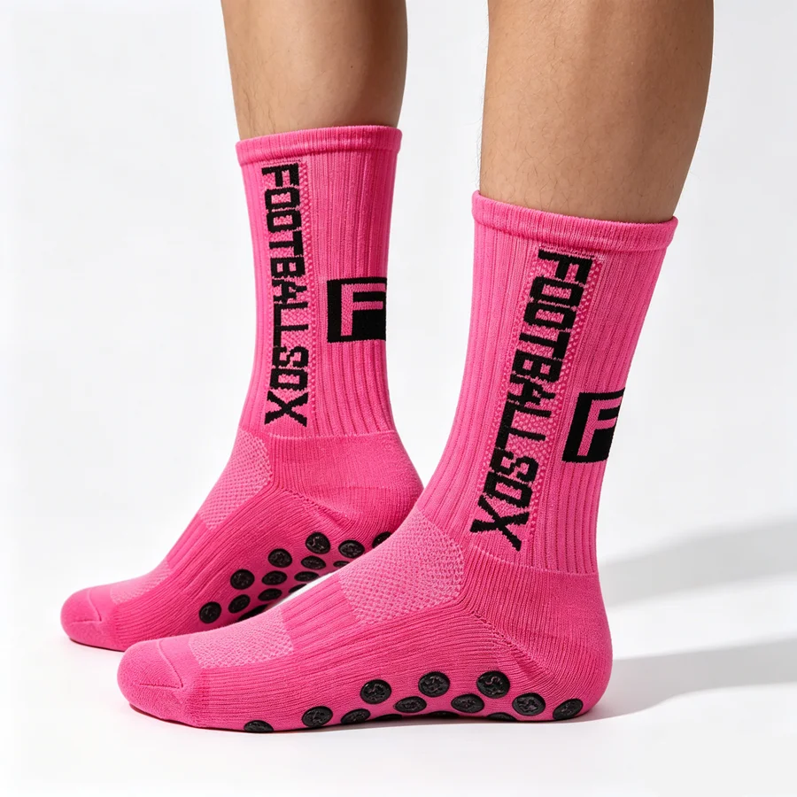 3/6/9pairs Men Women Non Slip Grip Socks Shockproof Towel Bottom For Soccer Baseball view 3