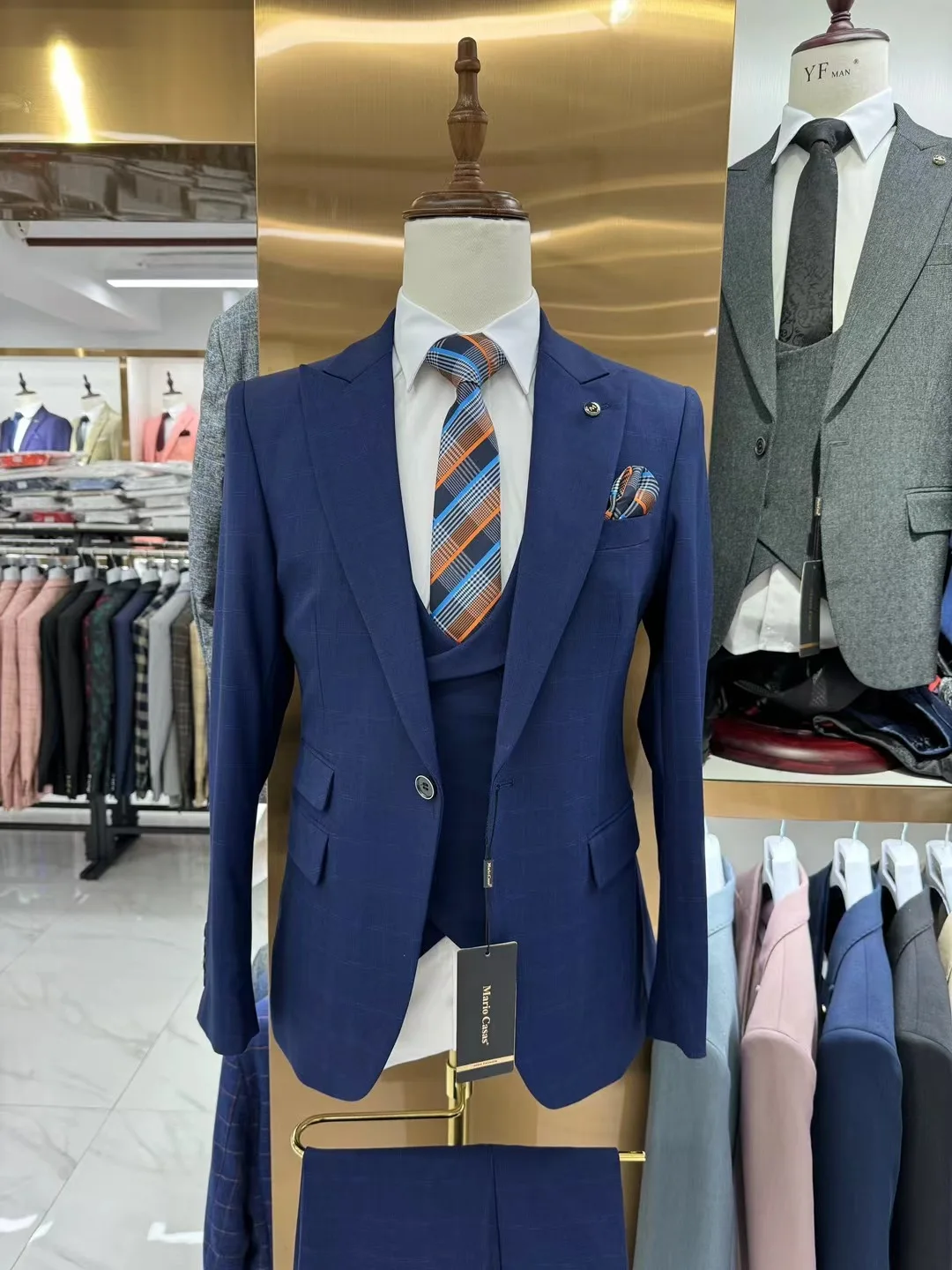 2024 Men\'s Plaid Series Wedding Casual Suit 3-piece Set Wedding Suits for Men Mens Suit Suit Men