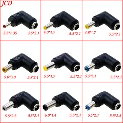 1PC DC Power Converter Plug 5.5x2.1mm Internal Thread To 90 Degrees 5.5x2.5 6.0X1.4  4.0X1.7mm External Thread Adapter Connector