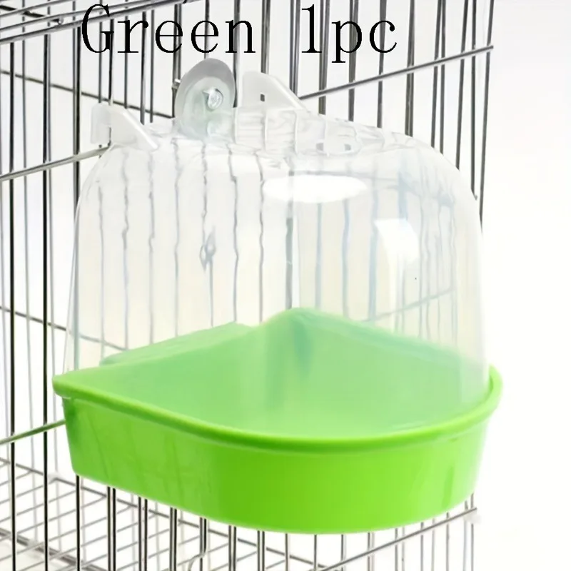 Transparente Vogelbadewanne – spritzwassergeschützte PP-Dusche für Papageien, Wellensittiche und Conures mit leicht zu greifendem Griff – Detail 9