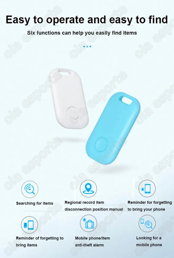 Mini GPS Tracker for Kid Dog Pets Key Finder Bluetooth Anti-lost Alarm Smart Air Tag Wireless Child Bag Wallet Finder Locator