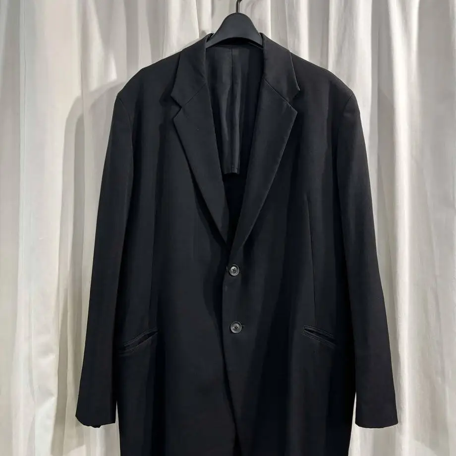 TOP-YAMAMOTO ® Dark Style Black Suit Jacket - Loose Back with Crow Embroidery Coat for Men and Women