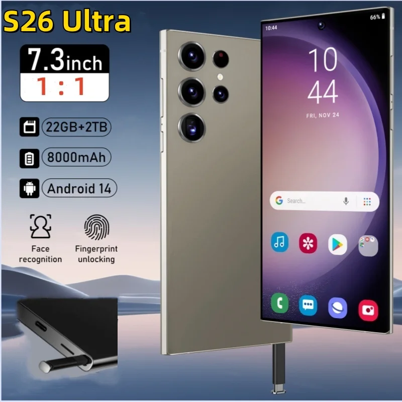 

Screen Protector For S26 Ultra Mobile Phones 22GB+2TB Cellphones Tempered Glass For Smartphone Protective Cell Phone Film